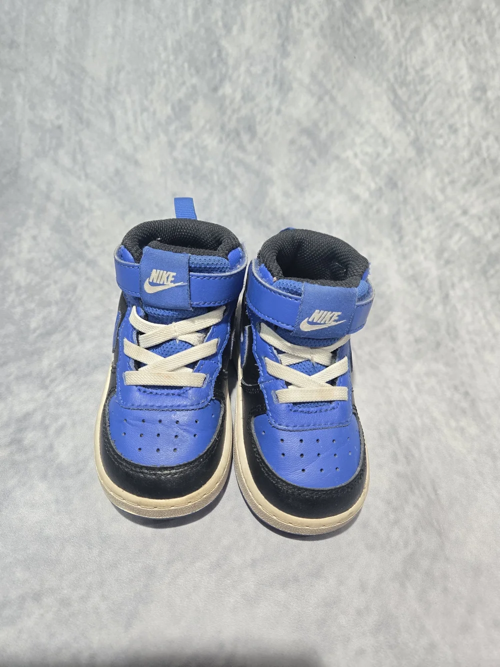 Nike Court Borough Mid 2 GS Shoes Toddler 9C Game Blue Black Sneaker